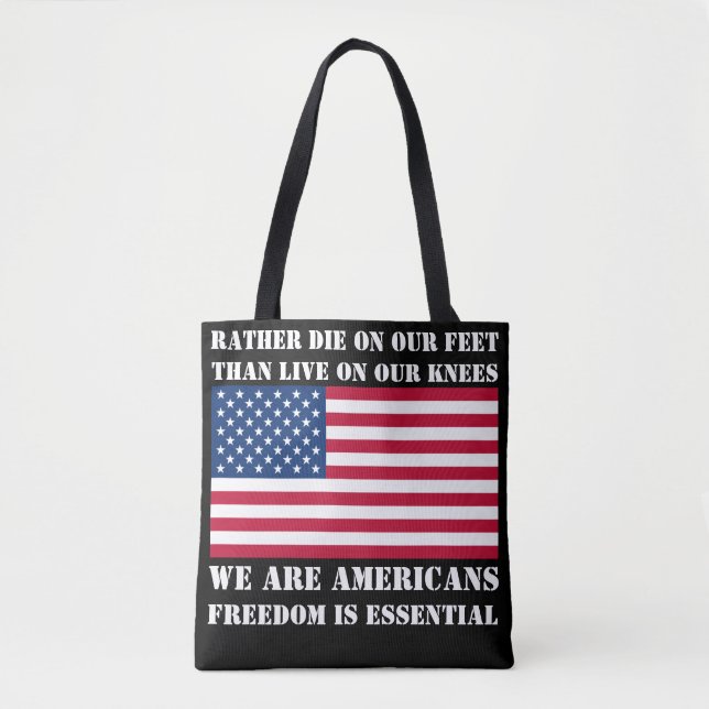 Wir sind Amerikaner (schwarze) Tasche (Vorderseite)