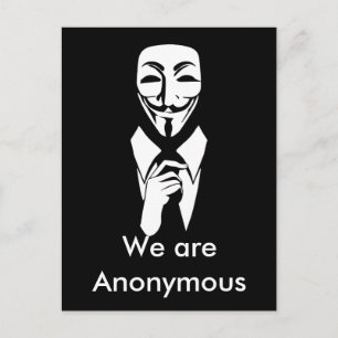 Wir sind anonym postkarte