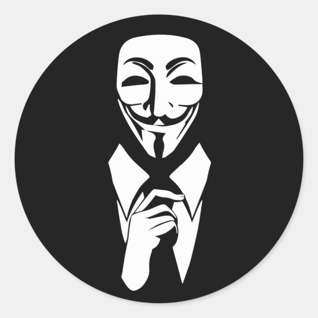 Wir sind anonym runder aufkleber (Vorderseite)