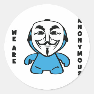 Wir sind anonym runder aufkleber
