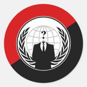 Wir sind anonyme Anarchisten-Flagge Runder Aufkleber