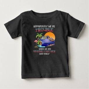 Wir sind Ärger, wenn wir zusammen cruisen Flamingo Baby T-shirt