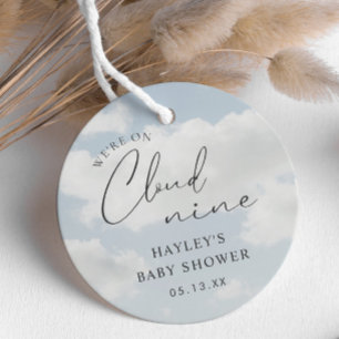 Wir sind auf Cloud 9 Babydusche Geschenkanhänger