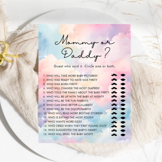 Wir sind auf Cloud 9 Mommy oder Daddy Baby Shower (Von Creator hochgeladen)