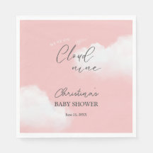 Wir sind auf Cloud 9 Pink Girl Baby Shower