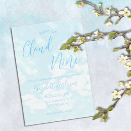 Wir sind auf Cloud Nine Baby Dusche Einladung