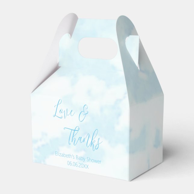 Wir sind auf Cloud Nine Baby Dusche Geschenkschachtel (Vorderseite)