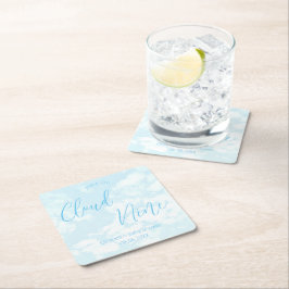 Wir sind auf Cloud Nine Baby Dusche Rechteckiger Pappuntersetzer