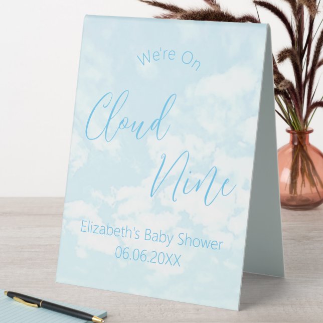 Wir sind auf Cloud Nine Baby Dusche Tischaufsteller (In Situ (Tisch))