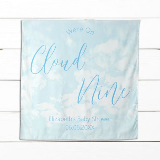 Wir sind auf Cloud Nine Baby Dusche Wandteppich (Von Creator hochgeladen)