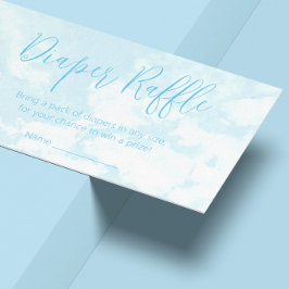 Wir sind auf Cloud Nine Baby Duwer Diaper Raffle Begleitkarte