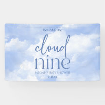 Wir sind auf Cloud Nine Blue Baby Dusche
