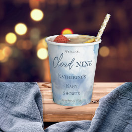 Wir sind auf Cloud Nine Blue Boy Baby Dusche Pappbecher