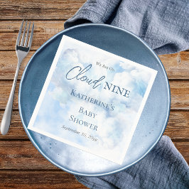 Wir sind auf Cloud Nine Blue Boy Baby Dusche Serviette