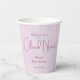 Wir sind auf Cloud Nine Girl Baby Shower Pappbecher