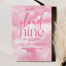 Wir sind auf Cloud Nine Pink Clouds Baby Dusche