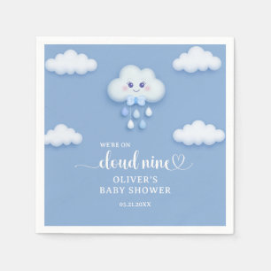 Wir sind auf der Cloud neun niedlichen Flut Cloud Serviette