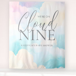 Wir sind auf der Cloud Nine Baby Shower Backdrop Wandteppich