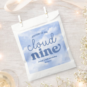 Wir sind auf der Cloud Nine Blue 9. Geburtstagspar Geschenktütchen