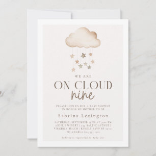 Wir sind auf der Cloud Nine Gender Neutral Baby Sh Einladung