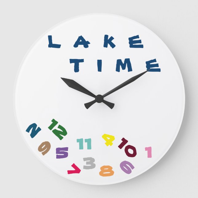 "WIR SIND AUF ***LAKE TIME***" MIT DIESEM COOLEN K GROßE WANDUHR (Vorderseite)