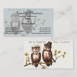 Wir sind aus dem Owl Country: Chromolithograph Art Visitenkarte