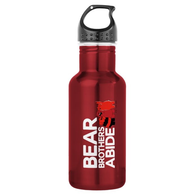 Wir sind Bären - Bärenbrüder leben Edelstahlflasche (Vorderseite)