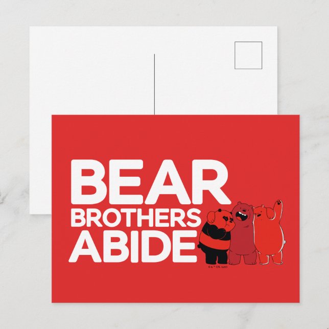Wir sind Bären - Bärenbrüder leben Postkarte (Vorne/Hinten)