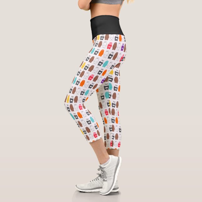 Wir sind Bärenbären bunten Bärenmustern Capri Leggings (Links)