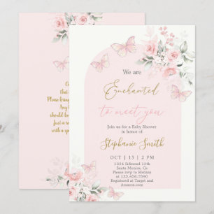 Wir sind bezaubert, Sie mit einem Baby-Duschmädche Einladung