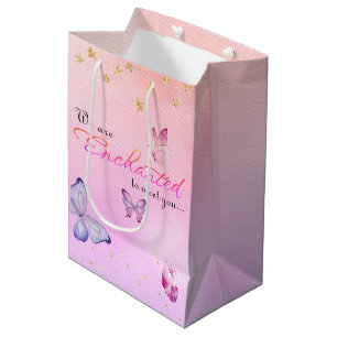 Wir sind bezaubert, Sie mit einer Schmetterlingswa Mittlere Geschenktüte