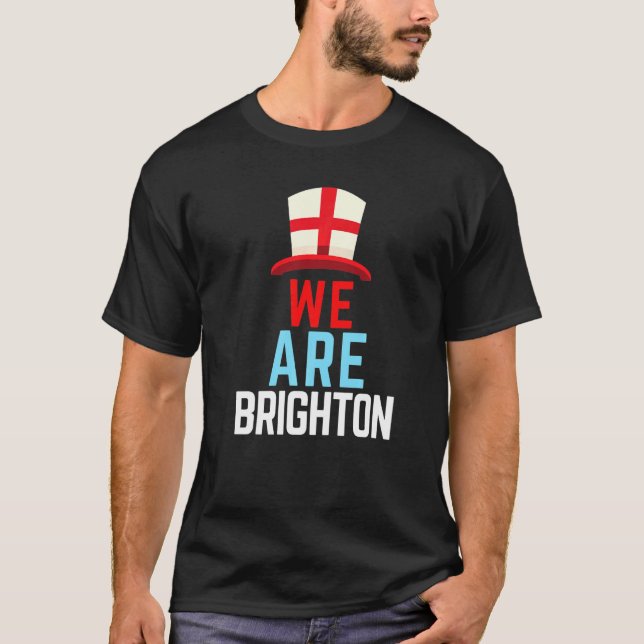 Wir sind Brighton England Flag Sports T-Shirt (Vorderseite)