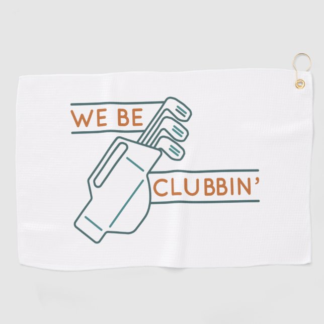 Wir sind Clubbin" Golfhandtuch (Horizontal)