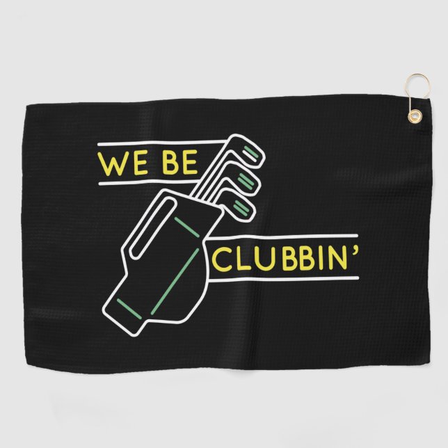 Wir sind Clubbin" Golfhandtuch (Horizontal)