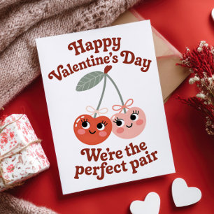Wir sind das perfekte Paar Kirsche Valentinstag Feiertagskarte