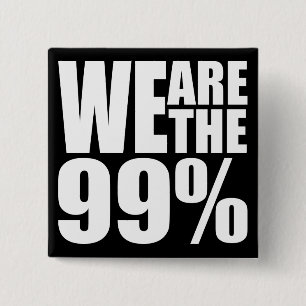 Wir sind der 99% Knopf Button