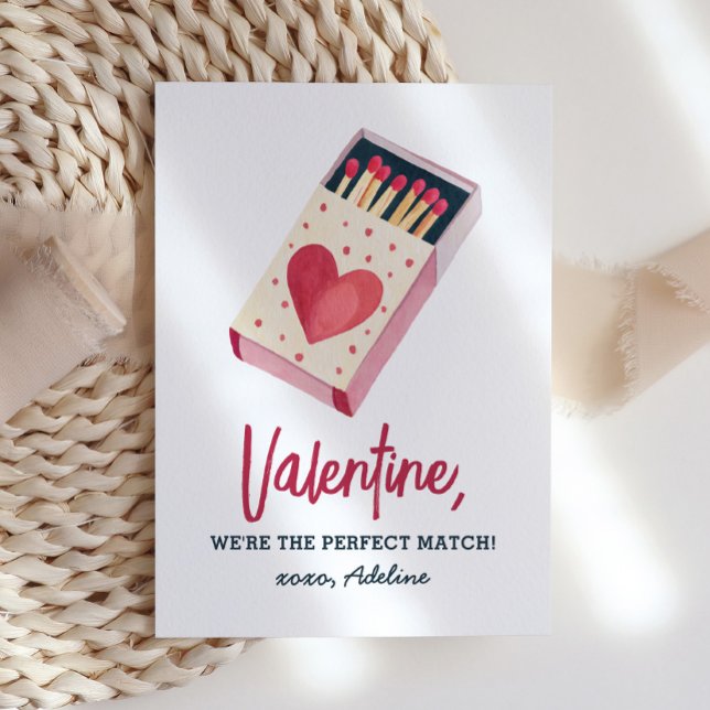 Wir sind der perfekte Match Kids Valentinstag Mitteilungskarte (Von Creator hochgeladen)