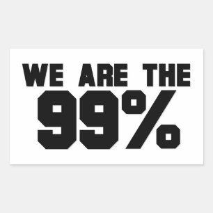 WIR SIND DIE 99 % RECHTECKIGER AUFKLEBER