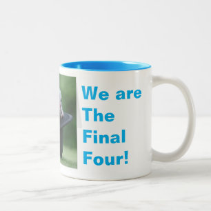 Wir sind die letzten vier Mini-Schweine Zweifarbige Tasse