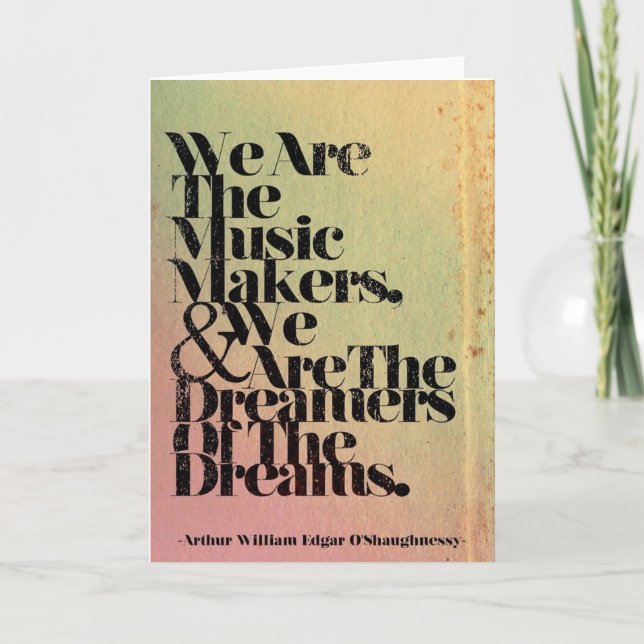 Wir sind die Musik-Hersteller-Gruß-Karte Karte (Vorderseite)