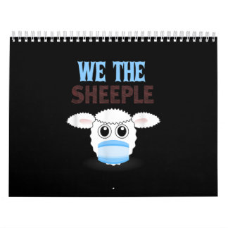 Wir sind die Schafe | lustige Schafe mit Gesichtsm Kalender