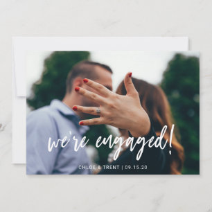 Wir sind die Verlobte Verlobung Announcement Card Ankündigung
