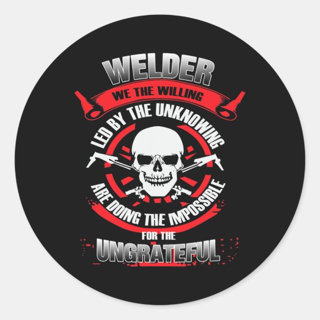 Wir sind die willenste Führung durch das Unwissend Runder Aufkleber (Vorderseite)