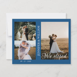 Wir sind durchgebrannt Foto-Collage Hochzeitsankün Einladung