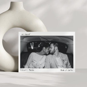 Wir sind durchgebrannt Foto Handgeschrieben Minima Ankündigung