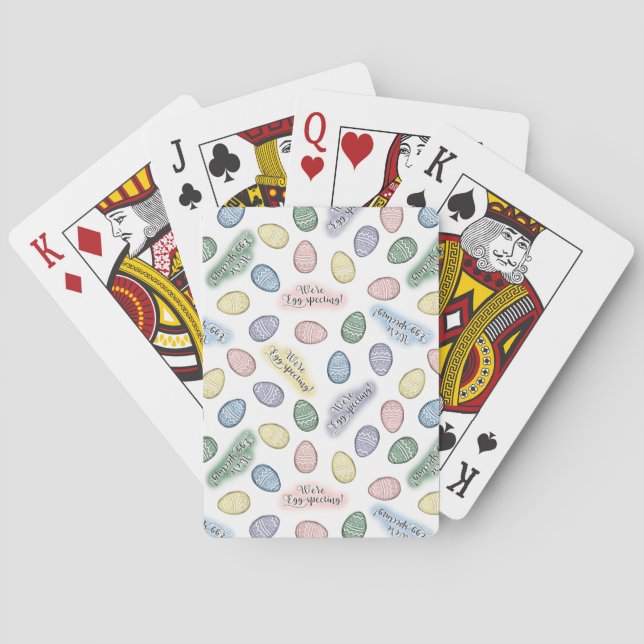 Wir sind Eierspinken und spielen Karten Spielkarten (Rückseite)