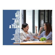 WIR SIND EIN TEAM Inspirierende Wandkunst für Büro