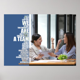 WIR SIND EIN TEAM Inspirierende Wandkunst für Büro Poster