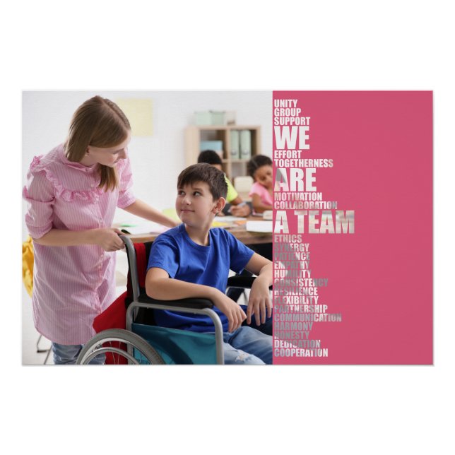 WIR SIND EIN TEAM Motivationsposter Poster (Vorderseite)