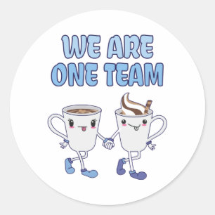 Wir sind ein Team Runder Aufkleber